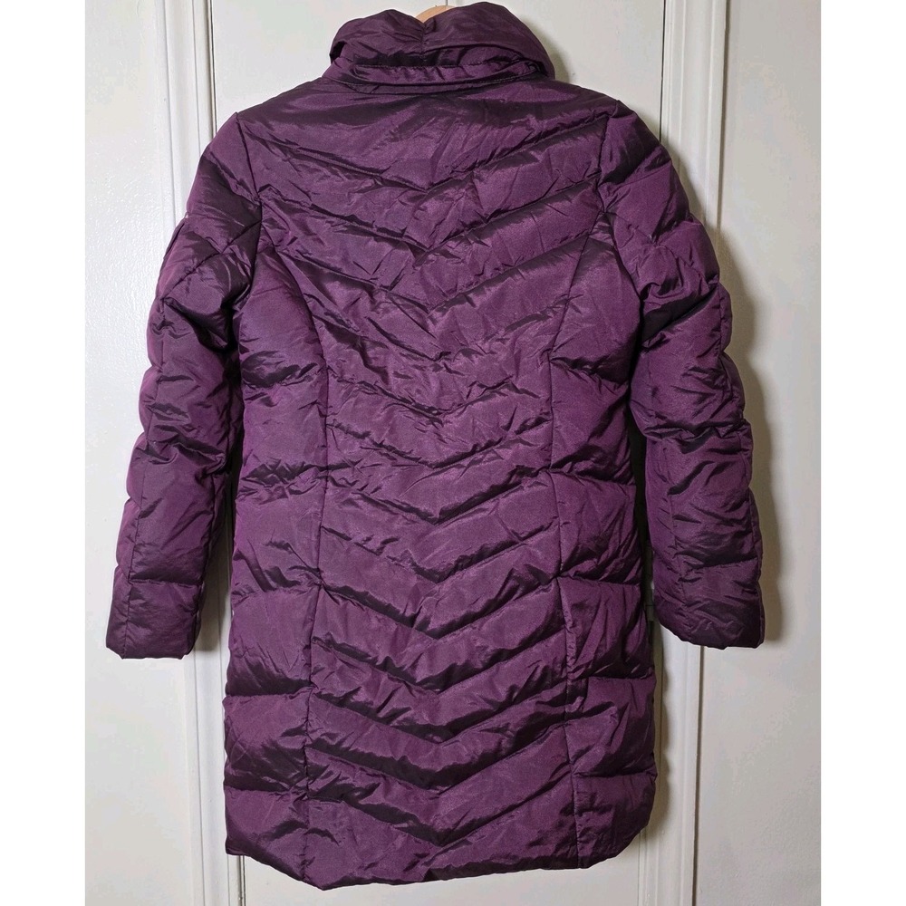 Eddie Bauer Women's Small Sun Valley Down Parka Purple Puffer Coat *No Hood* - Picture 4 of 10
